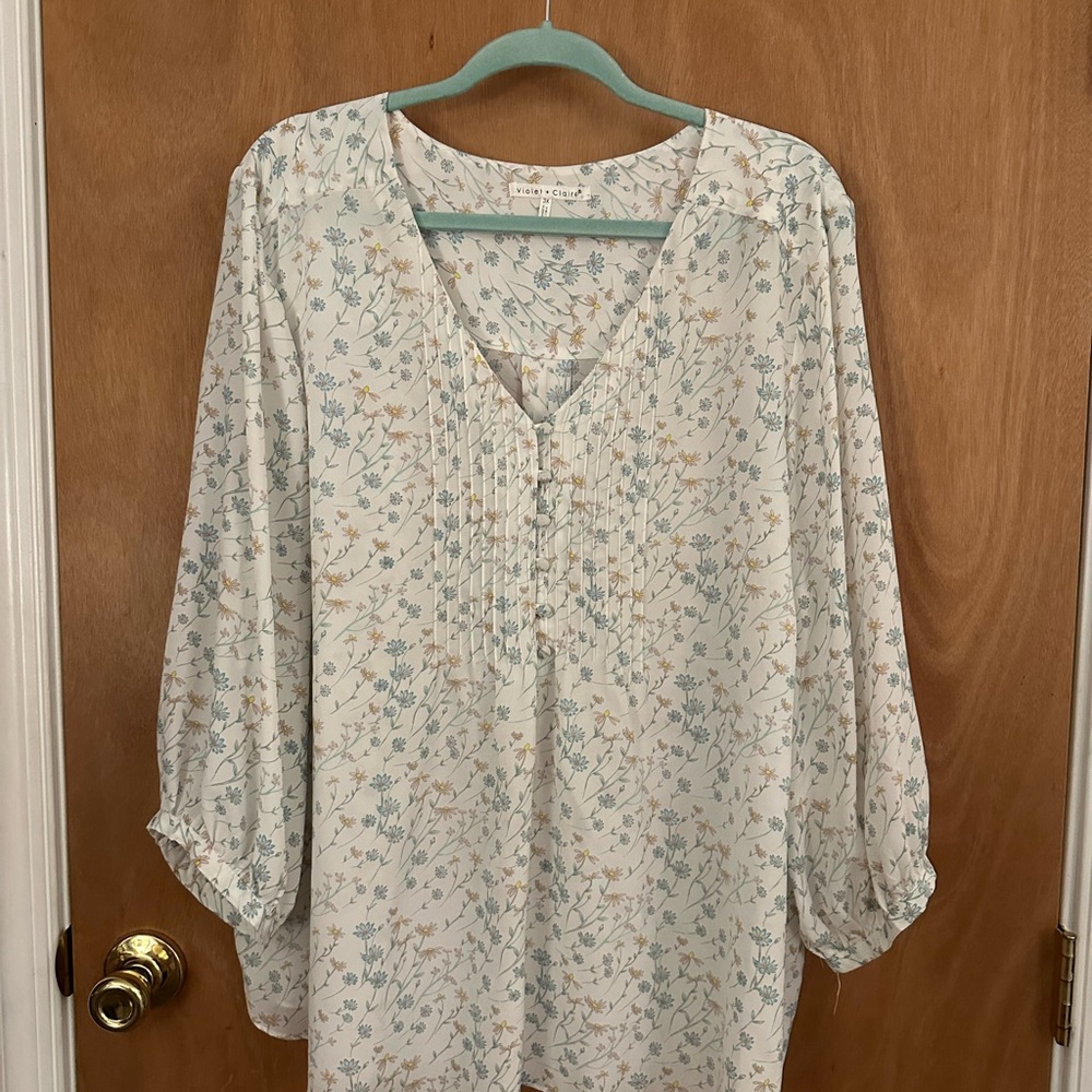 Plus Size, Floral Blouse - Size 3X